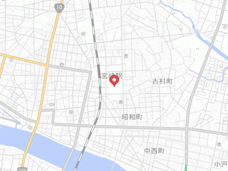 宮崎市総合体育館の地図