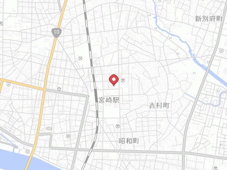 宮崎県体育館の地図