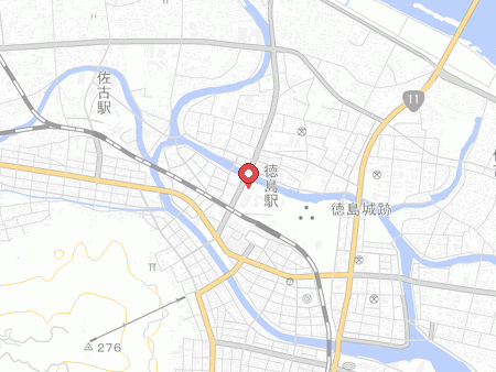 徳島市立体育館の地図