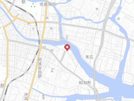 ラウンドワン徳島・万代店の地図