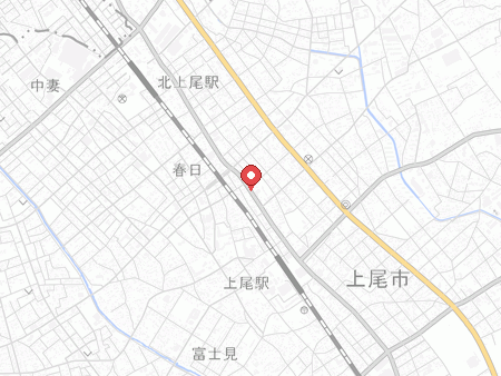 上尾卓球の地図