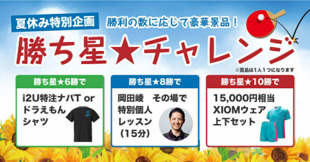 夏休み特別企画　勝ち星チャレンジ