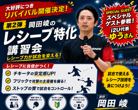 岡田崚のレシーブ特化講習会