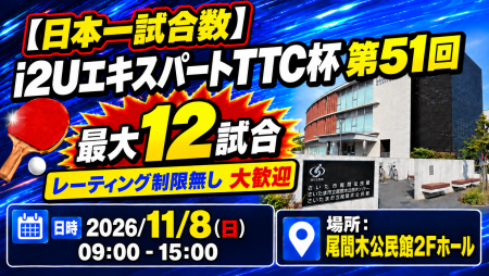 i2UエキスパートTTC杯第51回・最大12試合レーティング制限無し大歓迎