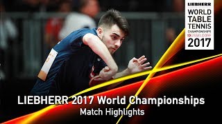 【動画】LAMADRID Juan VS ST LOUIS Dexter LIEBHERR 2017世界卓球選手権