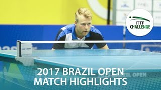 【動画】FLORITZ Philipp VS ZAULI Isaac シーマスター2017 ITTFチャレンジ、シーマスターブラジルオープン
