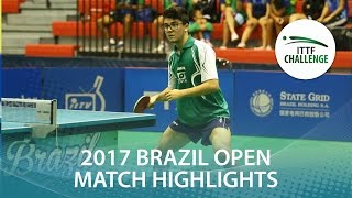 【動画】SANTOS Vitor VS YOKOTA Gustavo シーマスター2017 ITTFチャレンジ、シーマスターブラジルオープン