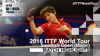 【動画】ミッテルハム VS チェン・イーチン 2016年スウェーデン・オープン ベスト32