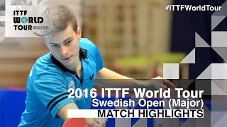 【動画】HACHARD Antoine VS ERIKSSON Anders 2016年スウェーデン・オープン