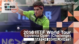 【動画】ジェラルド VS アレクサンドル・ロビーノ 2016年スロベニアオープン 決勝