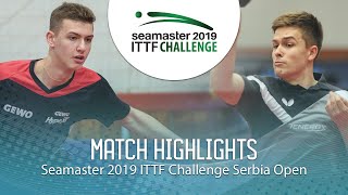 【動画】HOHMEIER Nils VS KATSMAN Lev ITTFチャレンジ・セルビアオープン 準々決勝