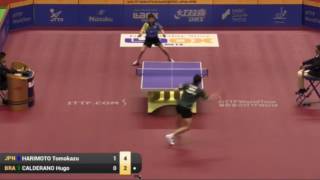 【動画】カルデラノ VS 張本智和 2016年ラオックスジャパンオープン 準決勝