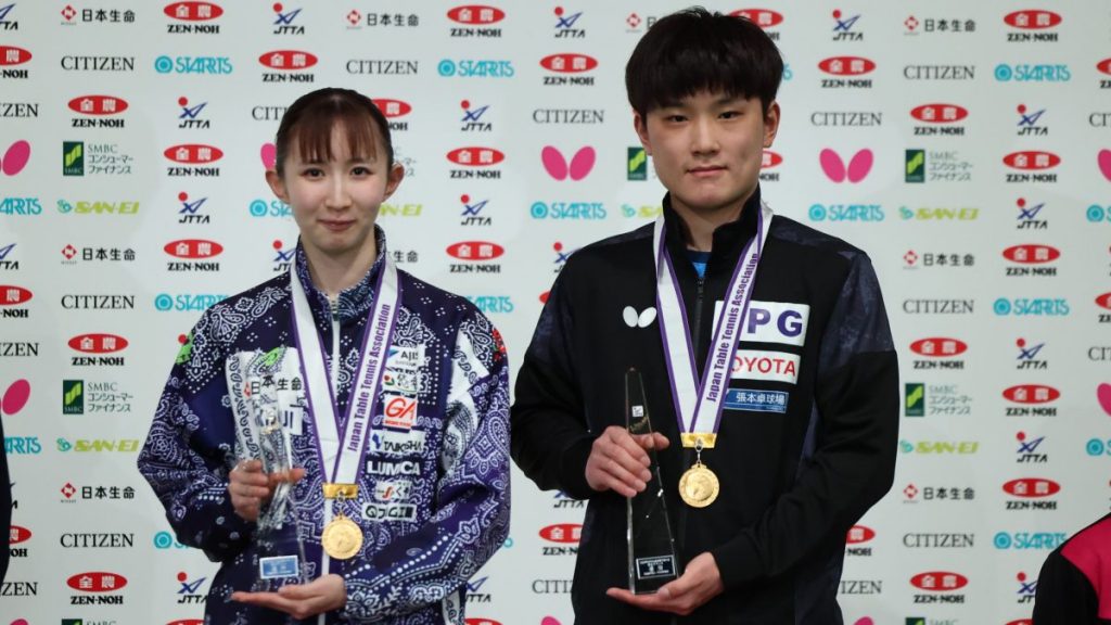 張本智和/早田ひなが2連覇達成 張本美和はジュニア女王に 男女複は16強出揃う 2023卓球全日本