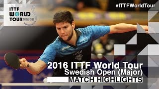 【動画】ドミトリ・オフチャロフ VS ピッチフォード 2016年スウェーデン・オープン 準々決勝