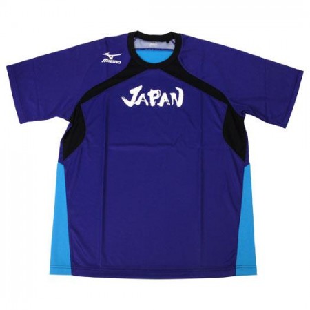 14年卓球日本代表応援Tシャツ（バイオレット×スカイブルー）