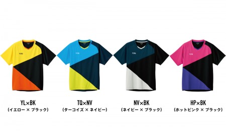 カラー ブロック ゲームシャツ【COLOR BLOCK GS】（イエロー×ブラック、ターコイズ×ネイビー、ネイビー×ブラック、ホットピンク×ブラック）